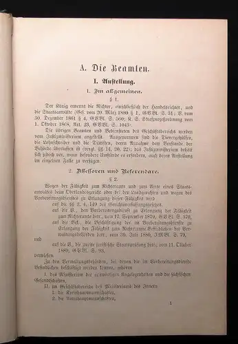 Geschäfts- Ordnung der königlich- Sächsischen Justizbehörden 1896 Recht Wissen