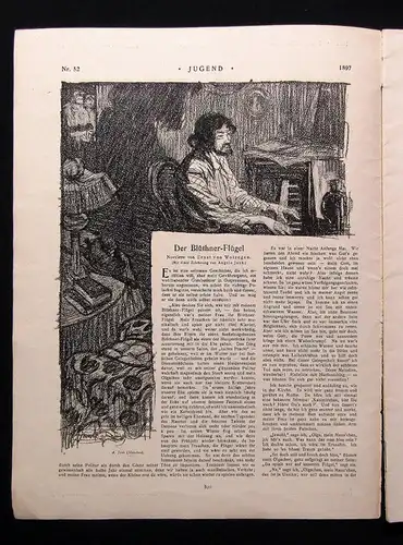 Jugend Zeitschrift Jugendstil Wochenschrift Nr. 52 1897 II.Jhg. Hirth Verlag js