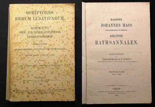 Scriptores Rerum Lusaticarum Sammlung Oberlausitzer Geschichtsschreiber 1870 js