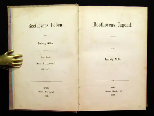 Nohl Beethovens Leben und Jugend Band 1 und 2 (von 4) 1864 Belletristik Lyrik mb