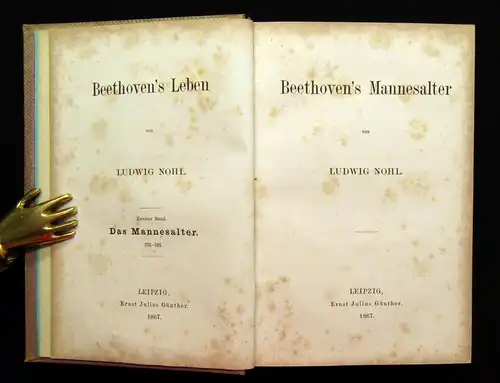 Nohl Beethovens Leben und Jugend Band 1 und 2 (von 4) 1864 Belletristik Lyrik mb