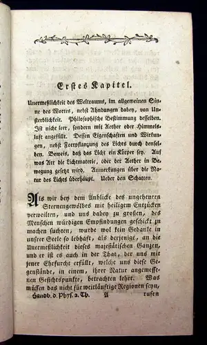 Schulz Handbuch der Physik Freunde der Natur 2. Teil apart um 1795 mb