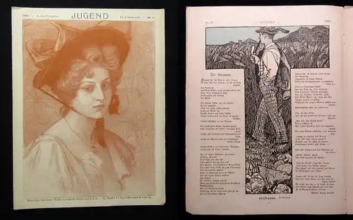 Jugend Zeitschrift Jugendstil Wochenschrift Nr. 37 1899 IV.Jhg. Hirth Verlag js