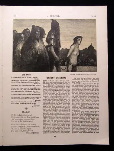 Jugend Zeitschrift Jugendstil Wochenschrift Nr. 38 1899 IV.Jhg. Hirth Verlag js