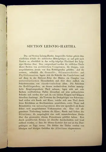 Credner Erläuterungen geologische Specialkarte des Königreichs Sachsen 1899
