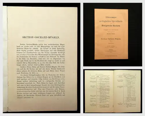 Credner Erläuterungen geologische Specialkarte des Königreichs Sachsen 1908