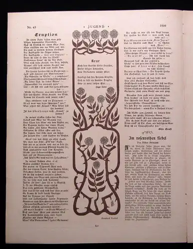 Jugend Zeitschrift Jugendstil Wochenschrift Nr. 43 1899 IV. Jhg. Hirth Verlag js