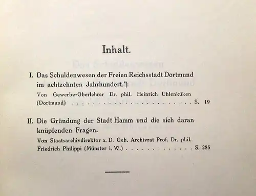 Beiträge zur Geschichte Dortmunds u der Grafschaft Mark XXXVI 1928 Geschichte