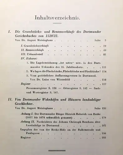 Beiträge zur Geschichte Dortmunds u der Grafschaft Mark XXXV. 1928 Geschichte