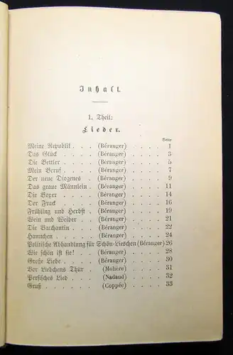 Mehring Champagner-Geist Liede rund Lustspiele französischer Meister um 1890