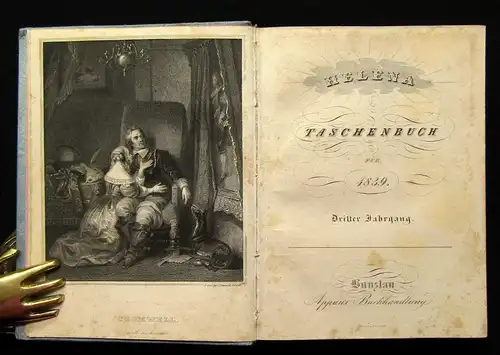 Helena Taschenbuch für 1839 Dritter Jahrgang Ex Libris Adolf Spamer Goldschnitt