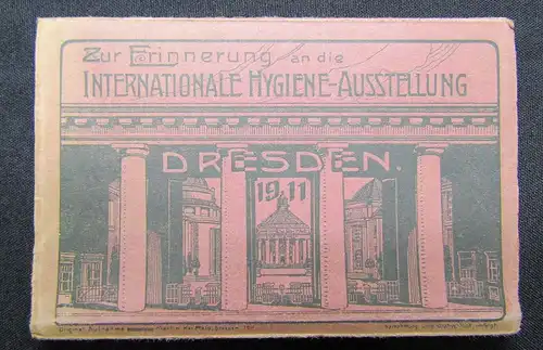 12 Ansichtskarten "Erinnerung an die Internationale Hygiene-Ausstellung Dresden"