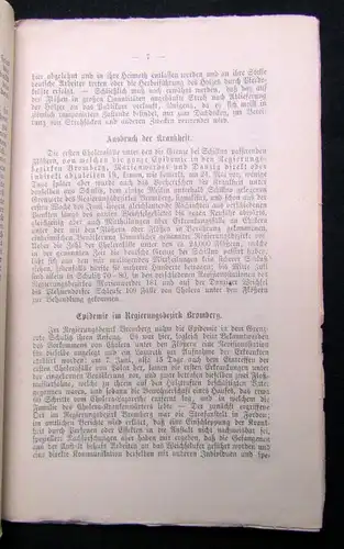 Das Auftreten und der Verlauf der Cholera Or.Ausg. selten 1874 Reise- Bericht