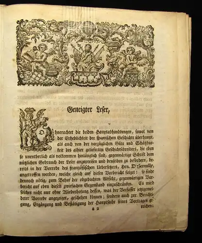 Ferreras Allgemeine Historie von Spanien 2 Bde. in 1(von 13) 1754 Geschichte