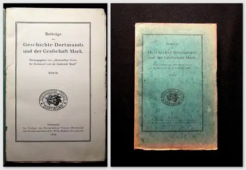 Beiträge zur Geschichte Dortmunds u der Grafschaft Mark XXXVII 1929 Geschichte