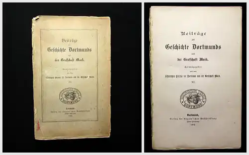 Beiträge zur Geschichte Dortmunds u der Grafschaft Mark XI. 1902 Geschichte