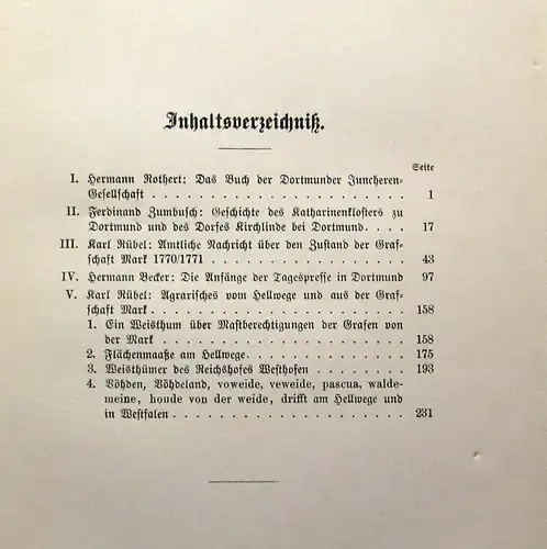 Beiträge zur Geschichte Dortmunds u der Grafschaft Mark XI. 1902 Geschichte