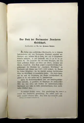 Beiträge zur Geschichte Dortmunds u der Grafschaft Mark XI. 1902 Geschichte