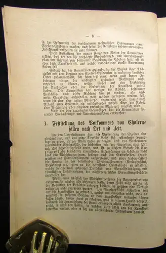 Untersuchungsplan der Erforschung der Ursachen der Cholera Or.Ausg. selten 1873