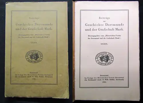 Winterfeld Geschichte Dortmunds und der Graffschaft Mark XXXIX. 1931 Geschichte