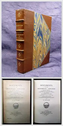 Renouard Documents sur les Imprimeurs, Libraires 1901 Bibliographie mb