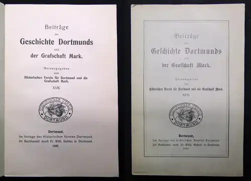 Beiträge zur Geschichte Dortmunds und der Graffschaft Mark XVII 1909