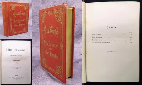 Heyse, Paul Villa Falconieri und andere Novellen 1888 Erzählungen dekorativ