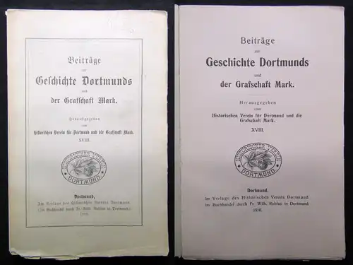Beiträge zur Geschichte Dortmunds und der Graffschaft Mark XVIII. 1910