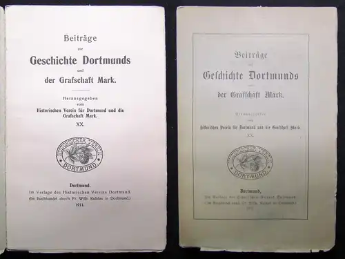Beiträge zur Geschichte Dortmunds und der Graffschaft Mark XX. 1911