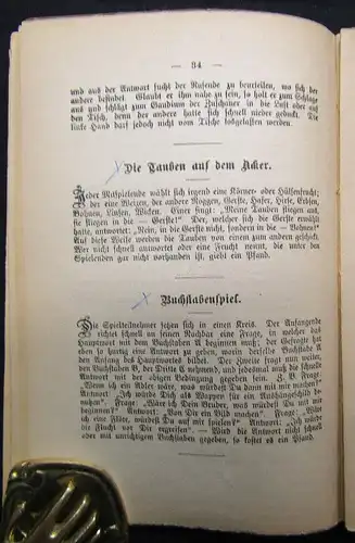 Busch Das Gesellschafts-spielbuch und Allerhand Kunststücke um 1900 Experimente