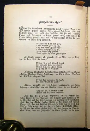 Busch Das Gesellschafts-spielbuch und Allerhand Kunststücke um 1900 Experimente