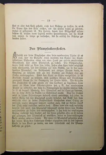 Busch Das Gesellschafts-spielbuch und Allerhand Kunststücke um 1900 Experimente