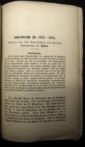 Beiträge zur Geschichte Dortmunds und der Graffschaft Mark Bd.1, 1875 Geschichte