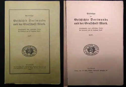 Beiträge zur Geschichte Dortmunds und der Graffschaft Mark XLIV 1938 Geschichte