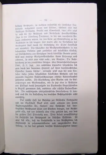 Rübel Die Dortmunder Reichsleute Sonderausgabe des Heftes XV der Beiträge 1907