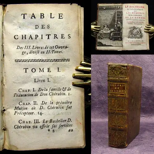 Le Sage 1736 Le Bachelier de Salamanque ou Les Memoires de D. Cherubin de la ...