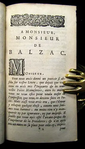 Balzac 1664 Les Oeuvres diverses du sieur de Balzac. Augmentees en cette...