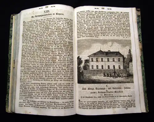 Sulzbacher Kalendersammlung 1861-1864 mit zahlreichen Holzstichen und Tabellen