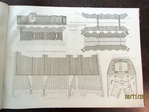 32 Tafeln über Wasserbau Tafel 69-101 Kupferstich 50 x67 cm um 1800