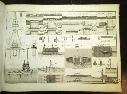 32 Tafeln über Wasserbau Tafel 69-101 Kupferstich 50 x67 cm um 1800