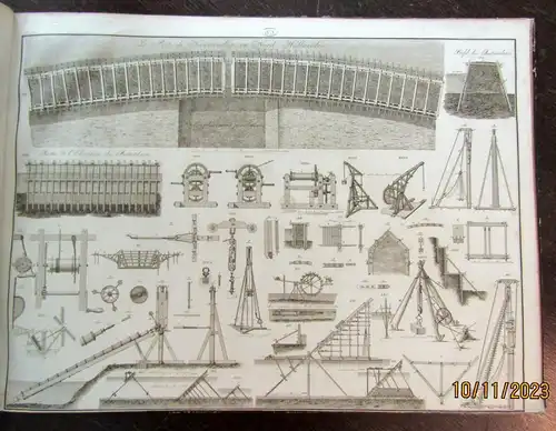 32 Tafeln über Wasserbau Tafel 69-101 Kupferstich 50 x67 cm um 1800