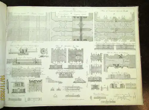 32 Tafeln über Wasserbau Tafel 69-101 Kupferstich 50 x67 cm um 1800