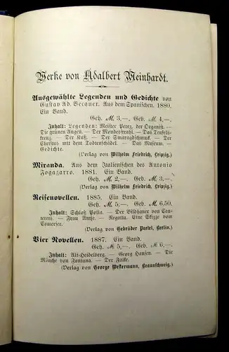 Meinhardt Norddeutsche Leute Novellen 1896 Selten Literatur Belletristik