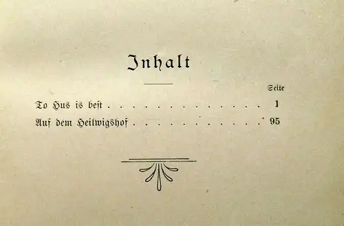 Meinhardt Norddeutsche Leute Novellen 1896 Selten Literatur Belletristik