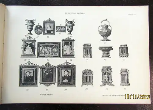 Catalogue des objets d`art et de haute curiosite antiques Nur  die Tafeln selten