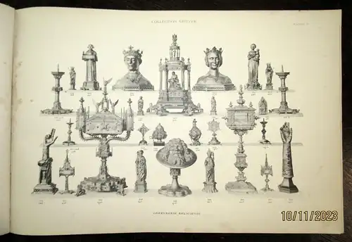 Catalogue des objets d`art et de haute curiosite antiques Nur  die Tafeln selten