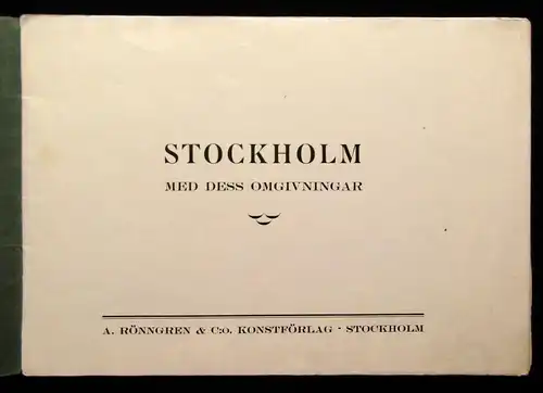 Stockholm Medd Dess Omgivningar 1923 Stockholm und seine Umgebung Ortskunde