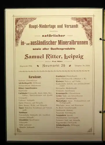 Documenten -Mappe Jugendstil um 1900 Gewidmet von Samuel Ritter Inh.Paul Röhre