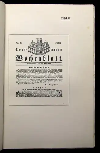 Piersig Geschichte der Dortmunder Tagespresse+ Tafeln zur Geschichte 1915