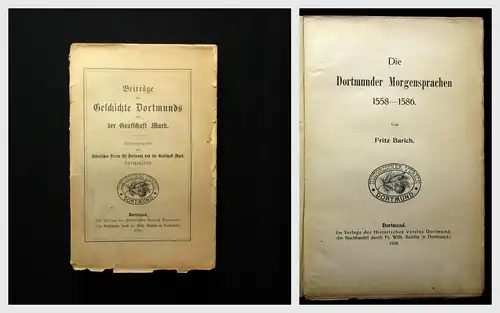 Beiträge zur Geschichte Dortmunds und der Graffschaft Mark XXIX/ XXX 1922